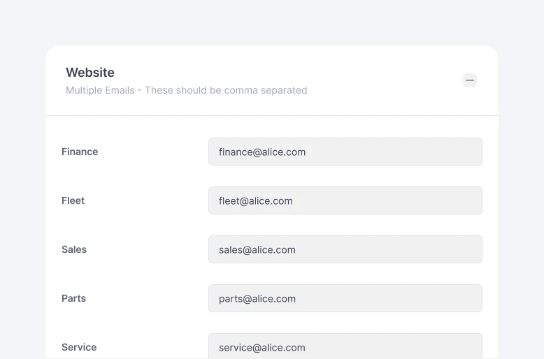 Platform Website Control